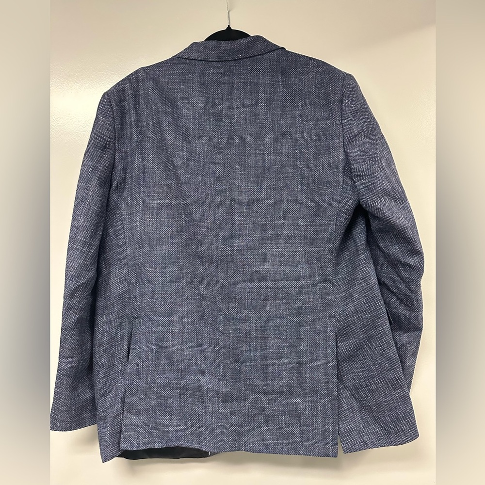 Joseph Abboud E. Thomas Men’s Blazer “Indigo Blue” Size 46 Long- wool linen silk - Picture 2 of 8
